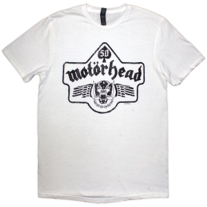 Motorhead - 50 Years Ace Wings Emblem-White in der Gruppe MERCHANDISE / T-shirt / Nyheter / Hårdrock bei Bengans Skivbutik AB (5630182r)