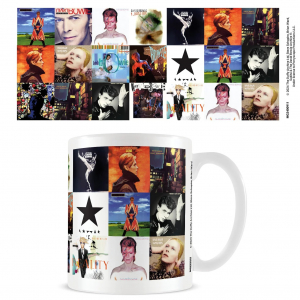 David Bowie  - Albums Collage White Pod Mug in der Gruppe MERCHANDISE / Merch / Pop-Rock bei Bengans Skivbutik AB (5630223)