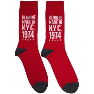 Blondie - Made In Nyc 74 Uni Red Socks in der Gruppe MERCHANDISE / Merch / Nyheter / Pop-Rock bei Bengans Skivbutik AB (5630389)