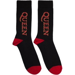 Queen - Red Logo Vertical Uni Bl Socks in der Gruppe MERCHANDISE / Merch / Nyheter / Pop-Rock bei Bengans Skivbutik AB (5630394)