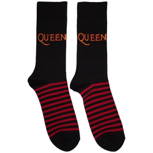 Queen - Logo & Stripes Uni Bl Socks in der Gruppe MERCHANDISE / Merch / Nyheter / Pop-Rock bei Bengans Skivbutik AB (5630395)