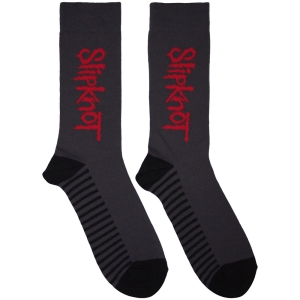 Slipknot - Logo Vertical Uni Grey Socks in der Gruppe MERCHANDISE /  /  bei Bengans Skivbutik AB (5630401)