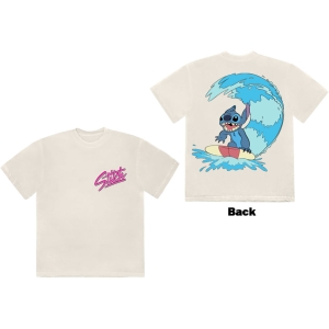 Disney - Stitch Surf F&B Uni Natrl T-Shirt in der Gruppe MERCHANDISE / T-shirt / Nyheter / Film-Musikal bei Bengans Skivbutik AB (5630531r)