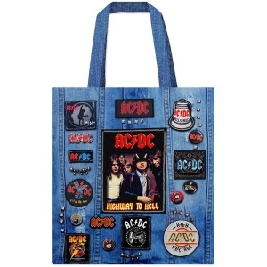 Ac/Dc - Highway To Hell (Multicolour, Battle, Totebag) in der Gruppe MERCHANDISE / Merch / Hårdrock bei Bengans Skivbutik AB (5633044)