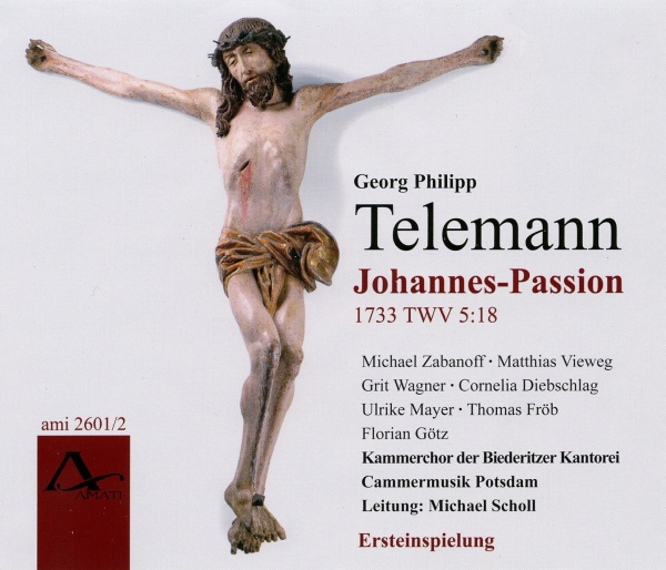 Telemann G P - St John Passion Twv 5:18 1733 in der Gruppe CD / Bestseller bei Bengans Skivbutik AB (5633088)