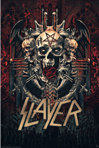 Slayer - Skull 91,5 X 61 Cm in der Gruppe Merchandise bei Bengans Skivbutik AB (5634374)
