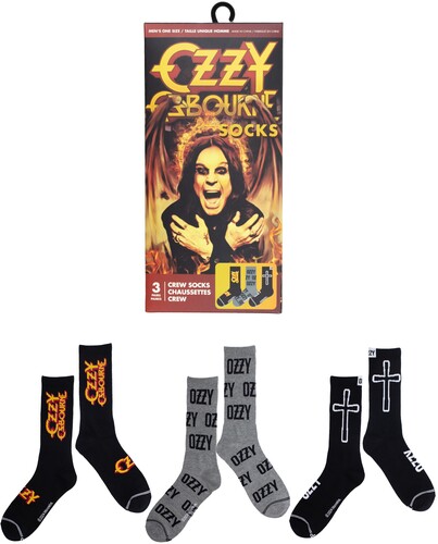 Ozzy Osbourne - Socks 3 Pack In Gift Box (One Size) in der Gruppe MERCHANDISE / Strumpor / Heavy Metal bei Bengans Skivbutik AB (5634575)