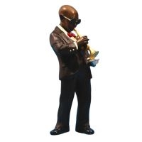 Jazzfigur - Trumpet Med Mute (Höjd Ca 17Cm) in der Gruppe MERCHANDISE / Accessoarer /  bei Bengans Skivbutik AB (5634989)