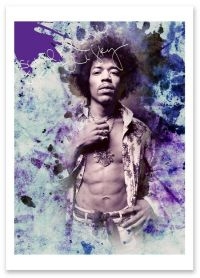 Hendrix Jimi - Konsttryck (Storlek Ca 30X40cm) in der Gruppe MERCHANDISE / Accessoarer / Pop-Rock bei Bengans Skivbutik AB (5635579)