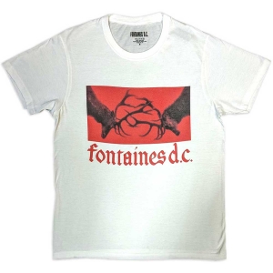 Fontaines D.C. - Clashing Stags Uni Wht T-Shirt  (XL) in der Gruppe -Start Tshirt bei Bengans Skivbutik AB (5635718)