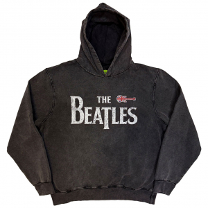 Beatles  - Guitar & Drop T Stone Wash Uni Char Hoodie in der Gruppe MERCHANDISE / Kapuzenpullover / Pop-Rock bei Bengans Skivbutik AB (5637608r)
