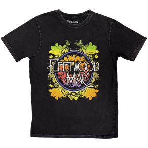 Fleetwood Mac - Circle Floral Logo Stone Wash Uni Bl T-Shirt in der Gruppe MERCHANDISE / T-shirt / Pop-Rock bei Bengans Skivbutik AB (5637613r)
