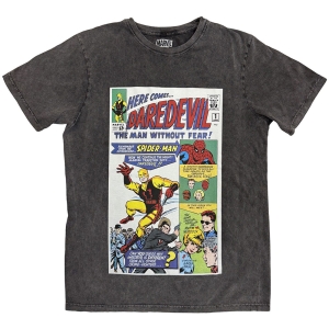 Marvel - Here Comes Daredevil Comic Stone Wash Uni Char T-Shirt in der Gruppe MERCHANDISE / T-shirt / Film-Musikal bei Bengans Skivbutik AB (5637621r)