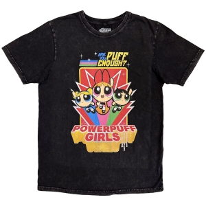 Powerpuff Girls - Are You Puff Enough? Stone Wash Uni Bl T-Shirt in der Gruppe MERCHANDISE / T-shirt / TV-serie bei Bengans Skivbutik AB (5637627r)