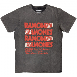 Ramones - Concert Stone Wash Uni Char T-Shirt in der Gruppe MERCHANDISE / T-shirt / Punk bei Bengans Skivbutik AB (5637630r)