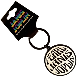 Janis Joplin - Pearl Emblem Mono Keychain in der Gruppe MERCHANDISE / Merch / Pop-Rock bei Bengans Skivbutik AB (5638472)