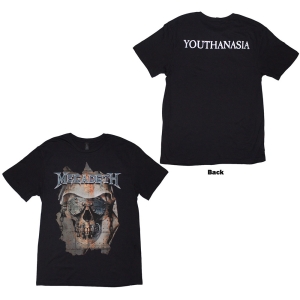 Megadeth - Youthanasia Ripped Thru Uni Bl T-Shirt in der Gruppe MERCHANDISE / T-shirt / Hårdrock bei Bengans Skivbutik AB (5638768r)