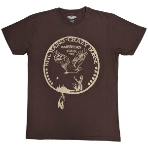 Neil Young - Tour 76 Seal Uni Brown T-Shirt in der Gruppe MERCHANDISE / T-shirt / Pop-Rock bei Bengans Skivbutik AB (5638778r)