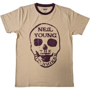 Neil Young - Hitchhiker Ringer Uni Natrl T-Shirt in der Gruppe MERCHANDISE / T-shirt / Pop-Rock bei Bengans Skivbutik AB (5638779r)