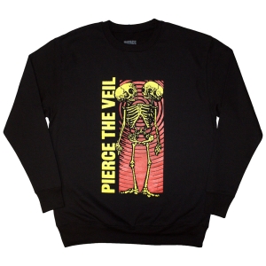 Pierce The Veil - Piercetheveil Wavy Skeleton Uni Bl Sweatshirt in der Gruppe MERCHANDISE / Kapuzenpullover / Pop-Rock bei Bengans Skivbutik AB (5638786r)