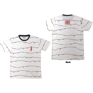 Slipknot - Tesf Tribal-S & Barcode Ringer Uni Wht T-Shirt in der Gruppe MERCHANDISE / T-shirt / Hårdrock bei Bengans Skivbutik AB (5638796r)