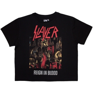 Slayer - Reign In Blood Lady Bl Crop Top in der Gruppe MERCHANDISE / T-shirt / Hårdrock bei Bengans Skivbutik AB (5638797r)