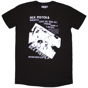 Sex Pistols - Manchester Flyer Lady Bl T-Shirt Dress in der Gruppe MERCHANDISE / T-shirt / Punk bei Bengans Skivbutik AB (5638803r)