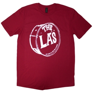 The La's - White Drum Head Logo Uni Red T-Shirt in der Gruppe MERCHANDISE / T-shirt / Pop-Rock bei Bengans Skivbutik AB (5638809r)