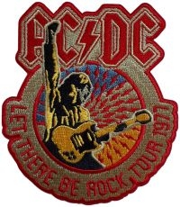 Ac/Dc - Patch Let There Be Rock Tour 1977 ( in der Gruppe MERCHANDISE / Accessoarer / Hårdrock bei Bengans Skivbutik AB (5639487)