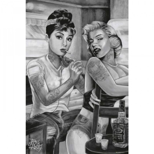 Audrey And Marilyn - Tattoo By James Danger Harvey 91,5 X 61 Cm in der Gruppe BW-Poster bei Bengans Skivbutik AB (5640257)