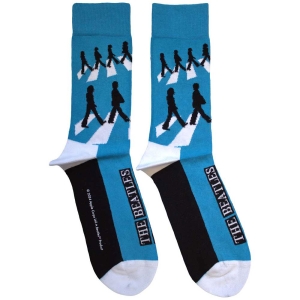 Beatles  - Abbey Road Silhouettes Repeat Uni Blue Socks (Eu 36-40) in der Gruppe MERCHANDISE /  /  bei Bengans Skivbutik AB (5641753)