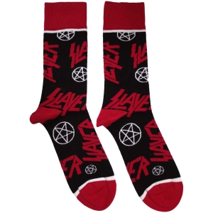 Slayer - Logos And Pentegrams Uni Bl Socks (Eu 36-40) in der Gruppe MERCHANDISE /  /  bei Bengans Skivbutik AB (5641821)