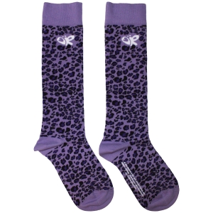 Olivia Rodrigo - Leopard Print Uni Purp Knee Socks (Eu 36-40) in der Gruppe MERCHANDISE /  /  bei Bengans Skivbutik AB (5641846)