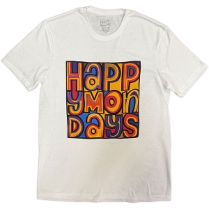 Happy Mondays - Greatest Hits Uni Wht T-Shirt in der Gruppe MERCHANDISE / T-shirt / Pop-Rock bei Bengans Skivbutik AB (5641849r)