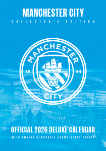 Manchester City Fc  - 2026 A3 Deluxe Calendar in der Gruppe MERCHANDISE /  /  /  bei Bengans Skivbutik AB (5642863)