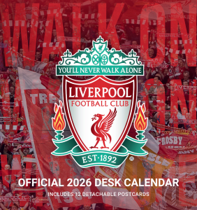 Liverpool Fc - 2026 Desk Easel Calendar in der Gruppe MERCHANDISE /  /  /  bei Bengans Skivbutik AB (5642924)
