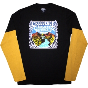 Creedence Clearwater Revival - River Uni Bl/Yell Layered Longsleeve in der Gruppe MERCHANDISE / T-shirt / Nyheter / Pop-Rock bei Bengans Skivbutik AB (5643856r)