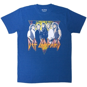 Def Leppard - Band Photo Uni Blue T-Shirt in der Gruppe MERCHANDISE / T-shirt / Nyheter / Hårdrock bei Bengans Skivbutik AB (5643859r)