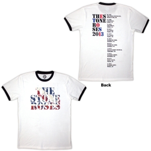 Stone Roses - 2013 Tour Ringer Uni Wht T-Shirt in der Gruppe MERCHANDISE / T-shirt / Nyheter / Pop-Rock bei Bengans Skivbutik AB (5643889r)
