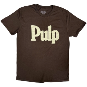 Pulp - New Logo Uni Brown T-Shirt in der Gruppe MERCHANDISE / T-shirt / Pop-Rock bei Bengans Skivbutik AB (5644420r)