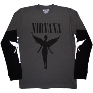 Nirvana - In Utero Mono Uni Char/Bl Layered Longsleeve in der Gruppe MERCHANDISE / T-shirt / Pop-Rock bei Bengans Skivbutik AB (5644795r)