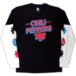 Red Hot Chili Peppers - Shock Logo Uni Bl/Wht Layered Longsleeve in der Gruppe MERCHANDISE / T-shirt / Pop-Rock bei Bengans Skivbutik AB (5644796r)