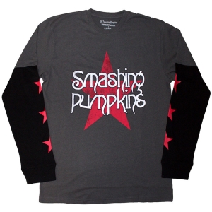 Smashing Pumpkins - Star Logo Uni Char/Bl Layered Longsleeve in der Gruppe MERCHANDISE / T-shirt / Pop-Rock bei Bengans Skivbutik AB (5644797r)