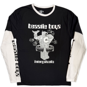 Beastie Boys - Intergalactic Robot Uni Bl/Wht Layered Longsleeve in der Gruppe MERCHANDISE / T-shirt / Hip Hop-Rap bei Bengans Skivbutik AB (5645413r)