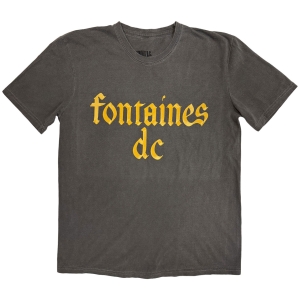 Fontaines D.C. - Gothic Logo Stone Wash Uni Char T-Shirt in der Gruppe MERCHANDISE / T-shirt / Pop-Rock bei Bengans Skivbutik AB (5645416r)