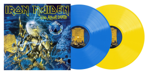 Iron Maiden - Live After Death (40th Anniversary Blue & Yellow / 2LP) in der Gruppe VINYL / Kommande / Hårdrock,Pop-Rock bei Bengans Skivbutik AB (5646303)