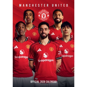 Manchester United Fc - 2026 A3 Calendar  in der Gruppe MERCHANDISE /  /  bei Bengans Skivbutik AB (5646798)