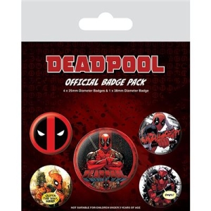 Deadpool - Badge Pack  (Outta The Way) in der Gruppe MERCHANDISE / Pin-Button Badge / Soundtrack bei Bengans Skivbutik AB (5647034)