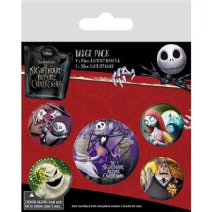 The Nightmare Before Christmas  - Badge Pack in der Gruppe MERCHANDISE / Pin-Button Badge / Soundtrack bei Bengans Skivbutik AB (5647035)