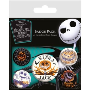The Nightmare Before Christmas  - Badge Pack in der Gruppe MERCHANDISE / Pin-Button Badge / Soundtrack bei Bengans Skivbutik AB (5647037)